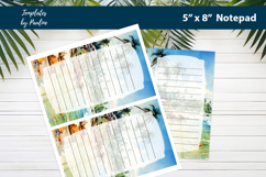 Tropical Beach Notepad Printable Gift for Her, Memo Pad Product Image 2
