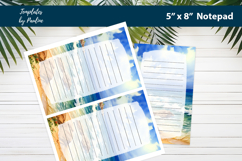 Tropical Seashore Notepad Printable Design Product Image 2