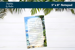 Tropical Beach Notepad Printable for Travel Planning Product Image 3
