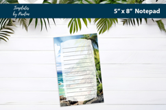 Tropical Wedding Notepad Printable, Beach Wedding Memo Pad Product Image 3