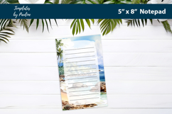 Tropical Beach Memo Pad Printable, Summer Journal Notepad Product Image 3