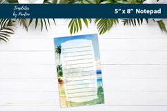 Cute Tropical Notepad Printable for Teens, Beach Memo Pad Product Image 3