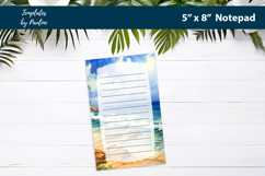 Tropical Seashore Notepad Printable Design Product Image 3