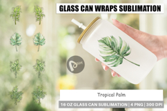Glass Can Tropical Palms Product Image 1