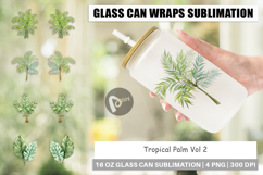 Glass Can Tropical Palms Product Image 1