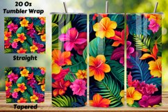 Tropical Paradise Bloom Tumbler wrap, Seamless Wrap PNG