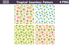 Tropical Flower Seamless Pattern | Summer Floral Background Product Image 2
