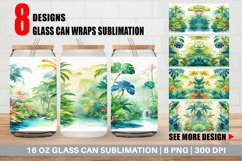 Tropical rainforests Glass Can Wraps Product Image 1