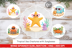 Wind Spinner Tropical Sunglass Creatures Product Image 1