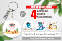 Keychain Tropical Sunglass Creatures Product Image 1