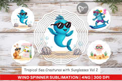 Wind Spinner Tropical Sunglass Creatures Product Image 1