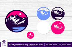 tropical-sky-nature svg-mountains svg-layered svg-3d-papercut-scenery-pink sky-nature svg