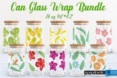 Summer 16 oz Glass Can Wrap SVG| Tropical SVG Glass Can Wrap Product Image 1