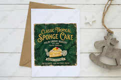 Tropical Sponge Cake Bakery Sign PNG Product Image 3