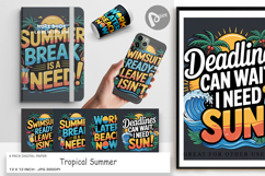 Digital Paper Tropical Summer Product Image 1