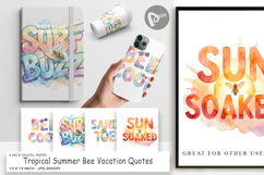 Tropical Summer Bee Digital Paper Product Image 1