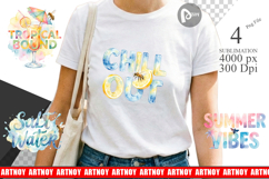 Tropical Summer Bee Sublimation Product Image 1