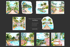 GlamArtZhanna, Summer clipart, Summer clip art, Bright vacation png, vacation clipart, Tropical clip art, Hawaii clipart, Travel clipart, Island clip art, Summer image, Escape clipart, Resort PNG, Tropical girl png, Summer girl clipart