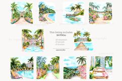 GlamArtZhanna, Summer clipart, Summer clip art, Bright vacation png, vacation clipart, Tropical clip art, Hawaii clipart, Travel clipart, Island clip art, Summer image, Escape clipart, Resort PNG, Tropical girl png, Summer girl clipart