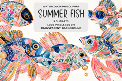 Tropical Summer Fish Clipart Product Image 1