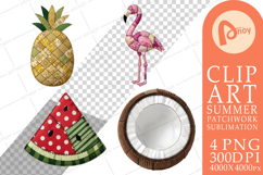 Tropical Summer Patchwork Sublimation Product Image 1