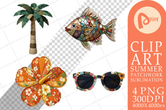 Tropical Summer Patchwork Sublimation Product Image 1