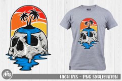 Tropical Summer Skull Island Sublimation Design Product Image 3