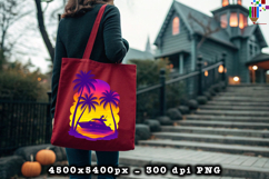 Tropical Sunset PNG Design
