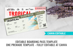 Beach Vacation Boarding Pass Ticket Canva Template Product Image 6