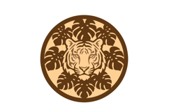 Laser Cut Wild Tiger Nursery Room Decoration SVG Template Product Image 2