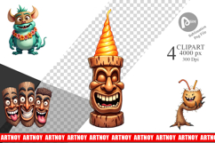 Aloha Spooks Clipart Product Image 1