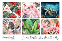 Tropical Tumbler Wrap Bundle 6 PNG Summer Sublumation Design