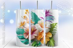 3D tumbler wrap BUNDLE, 3D flowers tumbler design Product Image 5