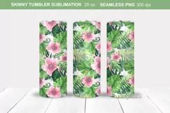 Tropical Tumbler seamless Wrap | Summer Tumbler Sublimation Product Image 1