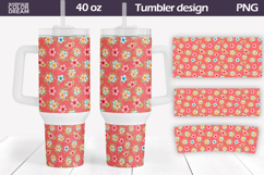 Tropical Floral Tumbler | Summer Tumbler 40 Oz Wrap Product Image 1