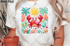Tropical Vacation Beach Summer Crab PNG Product Image 2