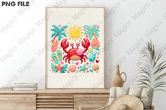 Tropical Vacation Beach Summer Crab PNG Product Image 3