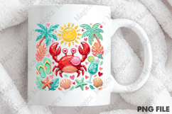 Tropical Vacation Beach Summer Crab PNG Product Image 4