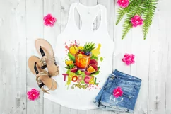 Tropical Vibes Tumbler Wrap 40oz | Tropical Cocktail T-shirt Product Image 2