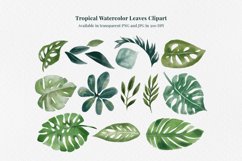 Tropical Watercolor Leaves Clipart Collection Product Image 2