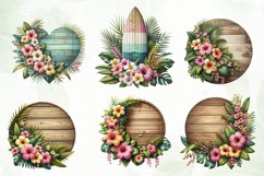 Tropical Wooden Sublimation Clipart Product Image 4