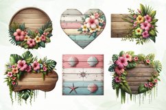 Tropical Wooden Sublimation Clipart Product Image 2