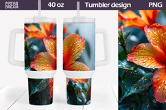 Tropical Flowers Tumbler 40 Oz | Summer Floral Tumbler 40 Oz Product Image 1