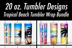 Tropical Beaches 20 oz Seamless Tumbler Sublimation Bundle Product Image 8