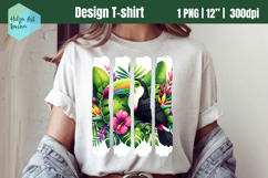 Tropici Sublimation T-shirt, Brush Stroke PNG Product Image 1