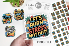 Tropical Summer Sticker Product Image 1