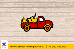 truck clipart-farming truck-harvest-pickup truck svg-pickup truck-pumpkin-fall-illustration