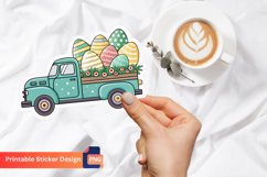 Easter Truck Sticker, Easter Egg Sticker, Farm Truck Easter Product Image 1