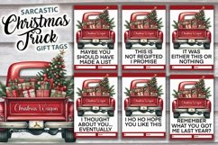 6 Sarcastic Christmas Truck Gift Tags| JPG PNG Product Image 1