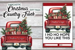 Sarcastic ho ho hope truck Gift Tags| JPG PNG Product Image 1